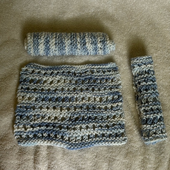 Hand knit Cotton Dishcloths - Picture 3 of 3